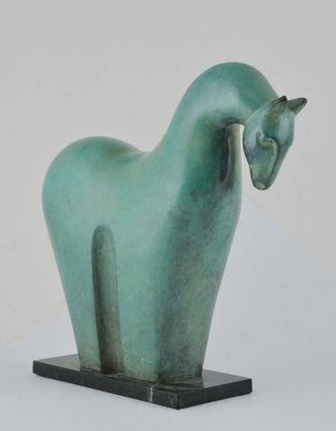 null LORAIN, Catherine (1941-)
Horse
Bronze with green patina
Signed and numbered...