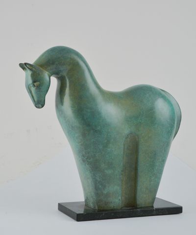 null LORAIN, Catherine (1941-)
Horse
Bronze with green patina
Signed and numbered...