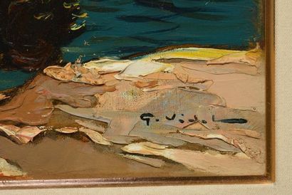 null VIDAL, Gustave (1895-1966)
"La côte méditerranéenne, contre-jour"
Oil on canvas
Signed...