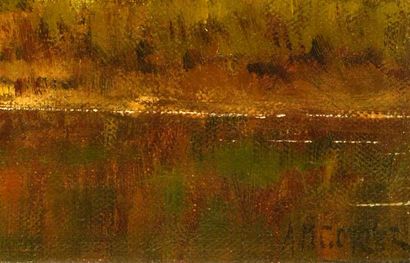 null GORTER, Arnold Marc (1866-1933)
Pâturage au bord de la rivière, automne
Huile...