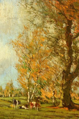 null GORTER, Arnold Marc (1866-1933)
Grazing by the river, autumn
Oil on canvas
Signed...