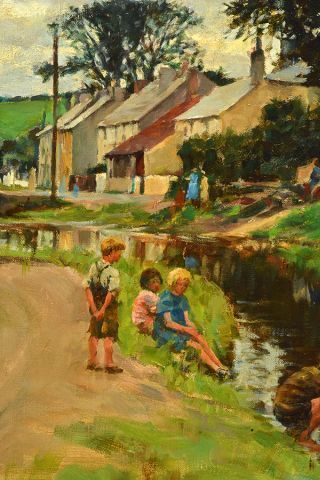 null FORBES, Stanhope Alexander (1857-1947)
Children playing by the river
Oil on...