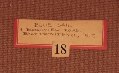 null CIRINO, Antonio (1889-1983)
"Blue sail, 1 Broadview Road, East Providence, RI"
Oil...