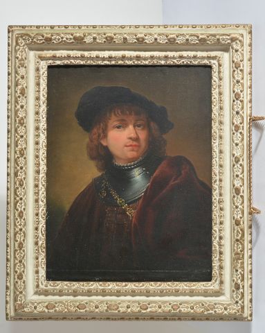 null D'après VAN RIJN, Rembrandt (1606-1669)
"Tronie of a Young man with Gorget and...