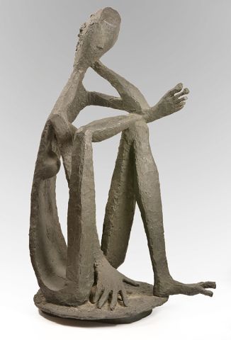 COUTURIER, Robert (1905-2008) Jeune femme lamelliforme (c.1951) Bronze Signé sur la base: Couturier
