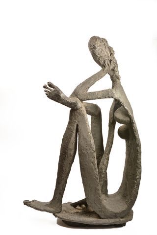 COUTURIER, Robert (1905-2008) Jeune femme lamelliforme (c.1951) Bronze Signé sur...