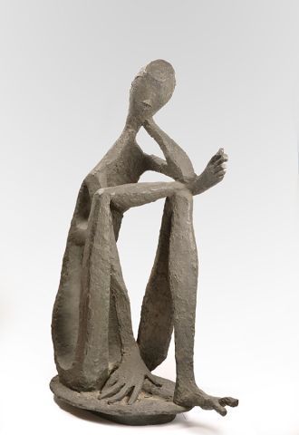 COUTURIER, Robert (1905-2008) Jeune femme lamelliforme (c.1951) Bronze Signé sur...