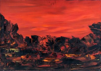 null JOCHEMS, Herbert (1912-1975) 
Paysage rouge
Huile sur toile
Signée en bas à...