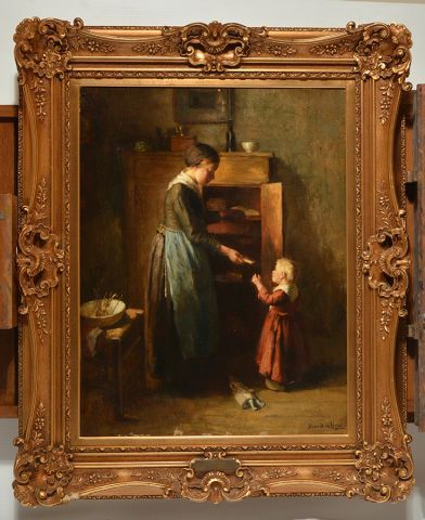 null DE HOOG, Bernard Johann (1866/67-1943)
The snack
Oil on canvas
Signed on the...