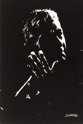null LASZLO MONTREAL (active 21st c.)
Leonard Cohen
Photographic print on canvas
Signed...