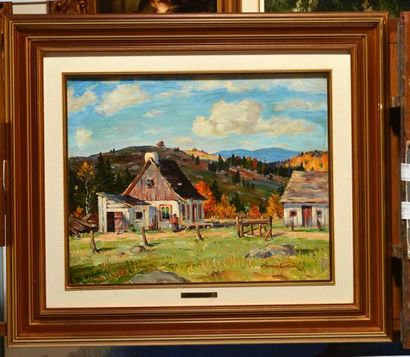 null GARSIDE, Thomas (1906-1980)
Farm, Laurentians
Oil on canvas
Signed on the lower...