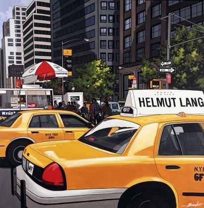 null BOUDRO (Boudreau, Guy, dit) (1967-)
"Helmut Lang"
Acrylique sur toile
Signée...