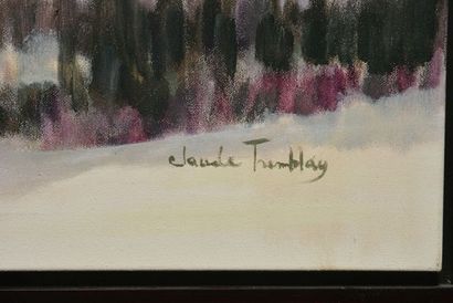 null TREMBLAY, Claude (1954-)
"Avancer à petits pas"
Acrylique sur toile 
Signée...