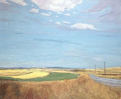 null ACS, Joseph (Joe) Ferenec (1936-)
"Spring wheat with the C.Rockies (Alta)"
Huile...