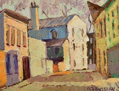 null ROUSSEAU, Albert (1908-1982)
"Boulevard Langelier, Quebec"
Oil on masonite
Signed...