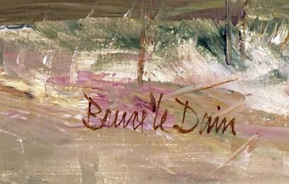 null LE DAIN, Bruce (1928-2000)
"Spring at Katevale, Que."
Huile sur isorel
Signée...