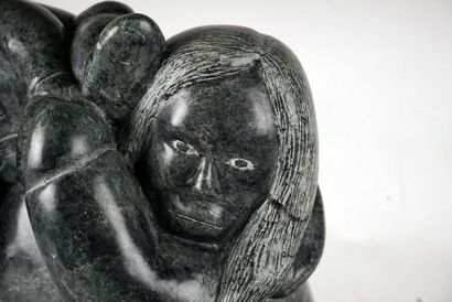 null IRQUMIA, David (1941-)
Man and child
Sculpted sopastone
Signed, dated and numbered...