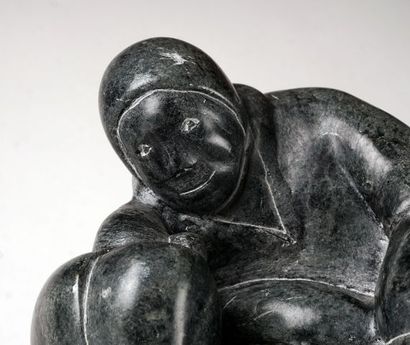 null IRQUMIA, David (1941-)
Homme et enfant
Pierre à savon sculptée
Signée, daté...