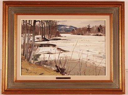 null BOUCHARD, Lorne Holland (1913-1978)
Landscape
Oil on masonite
Signed on the...