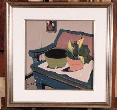 null CANTIN, Roger (1930-)
"Le divan en bleu"
Huile sur toile
Signée en bas à droite:...