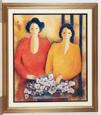 null DIONNE-VALOIS, Claire (1927-2019)
Friends
Oil on canvas
Signed on the lower...