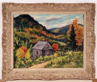 null FIELDING-DOWNES, Lionel (1900-1972)
Cabin in the mountains
Oil on board
Signed...