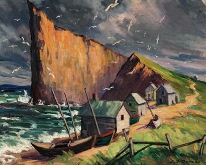 null FIELDING-DOWNES, Lionel (1900-1972)
Cliff
Oil on canvas
Signed on the lower...