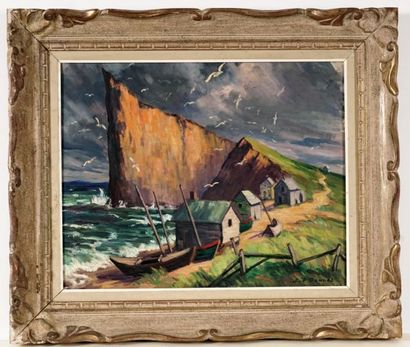 null FIELDING-DOWNES, Lionel (1900-1972)
Cliff
Oil on canvas
Signed on the lower...