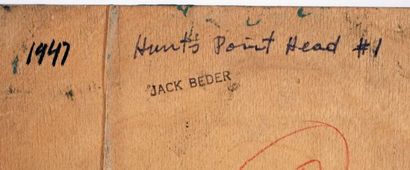 null BEDER, Jack (1910-1987)
"Hunt's Point Head #1"
Huile sur panneau
Signée en bas...