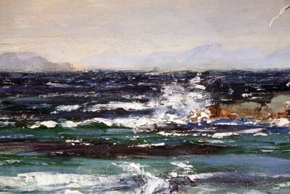 null HARRIS, Maud (active 20th c.)
Seashore
Oil on canvas
Signed and dated on the...