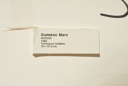 null GARNEAU, Marc (1956-)
Sans titre
Technique mixte sur papier
Signée et datée...