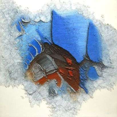null TOUPIN, Fernand (1930-2009) 
"Polaris" 
Acrylique sur toile marouflée sur panneau
Signée...