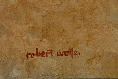 null WOLFE, Robert (1935-2003)
"Plage de perles" 
Huile sur isorel 
Signée en bas...