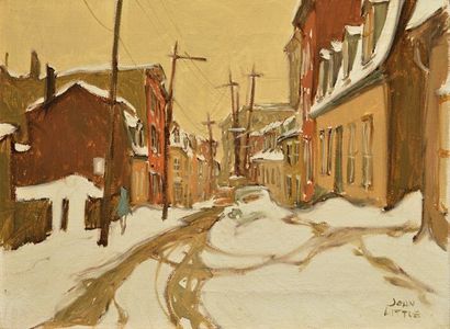 null LITTLE, John (1928-)
Rue enneigée, Québec
Huile sur toile
Signée en bas à droite:...