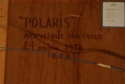 null TOUPIN, Fernand (1930-2009) 
"Polaris" 
Acrylique sur toile marouflée sur panneau
Signée...