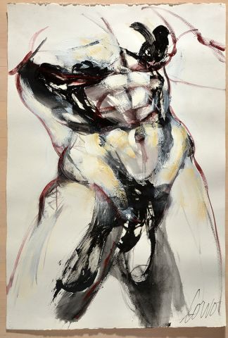 null CORNO, Joanne (1952-2016)
Man's torso
Acrylic on paper
Signed on the lower right:...