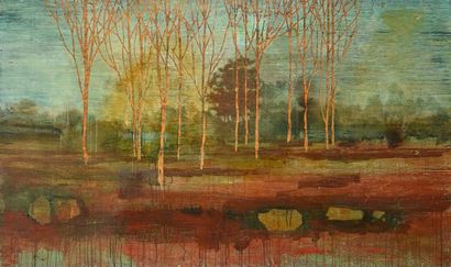 null HOFFER, Peter (1966-)
"Forêt"
Mixed technique on wood
Signed on the upper right:...