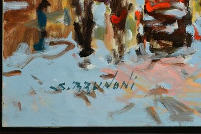 null BRUNONI, Serge (1939-)
"Montréal, rue Julien"
Oil on canvas
Signed on the lower...