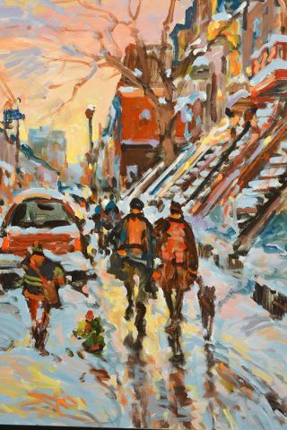 null BRUNONI, Serge (1939-)
"Montréal, rue Julien"
Oil on canvas
Signed on the lower...