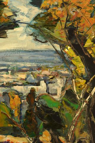 null GIUNTA, Joseph (1911-2001) 
"Sur le Mont-Royal" 
Oil on masonite
Signed on the...