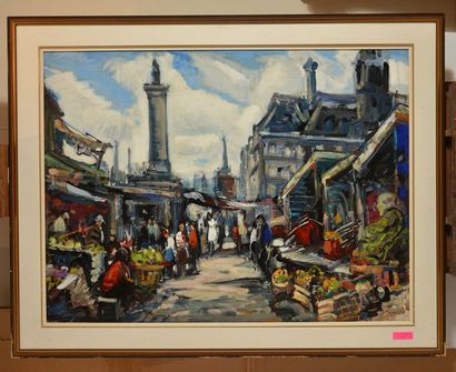null GIUNTA, Joseph (1911-2001) 
Place Jacques Cartier
Oil on masonite
Signed on...
