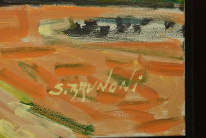 null BRUNONI, Serge (1939-)
"Montréal, boulevard Laurier"
Oil on canvas
Signed on...