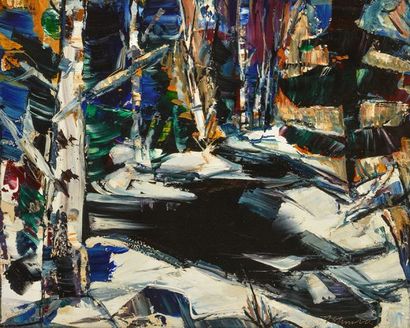 null GIUNTA, Joseph (1911-2001)
"Hiver, Que, Laurentides"
Huile sur isorel
Signée...