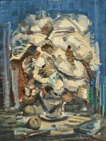 null GIUNTA, Joseph (1911-2001) 
"Fleurs"
Oil on masonite
Signed and dated on the...
