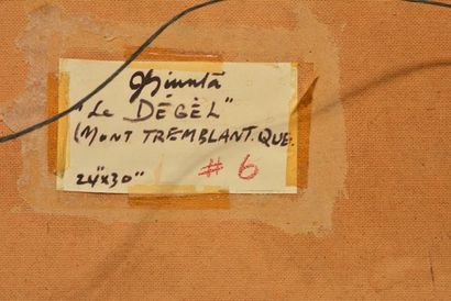 null GIUNTA, Joseph (1911-2001) 
"Le dégel Mont Tremblant, Que"
Oil on masonite
Signed...