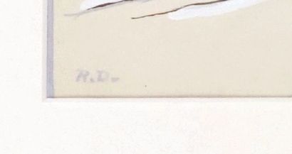 null DUGUAY, Rodolphe (1891-1973)
Snowman
Gouache
Monogramme on the lower left: R.D.
34x27cm...