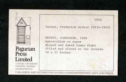 null VERNER, Frederick Arthur (1836-1928)
"Whitby, Yorkshire"
Aquarelle
Signée et...