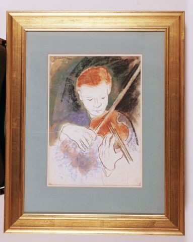 null FREIMAN, Lillian (1908-1986)
Violonist
Pastel on paper
Signed on the uper left:...