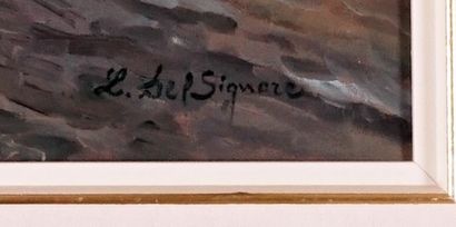null DEL SIGNORE, Littorio (1938-)
"La magie de l'hiver"
Huile sur toile
Signée en...