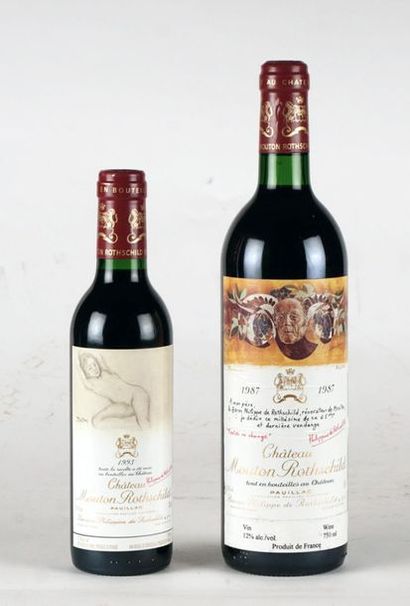 null Château Mouton Rothschild 1987 1993 (375ml) - 2 bouteilles